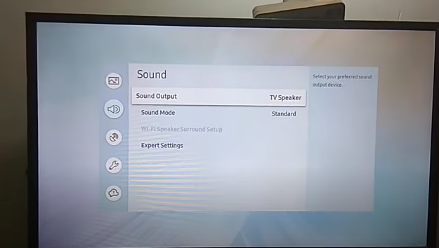 sound option on samsung
