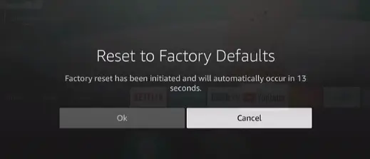 Reset Firestick to factory defaults